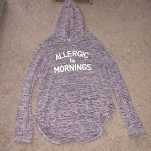 Purple hoodie.